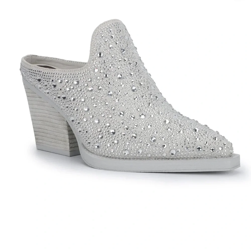 Vintage Havana Silver Rhinestone Boots - Picture 1 of 6